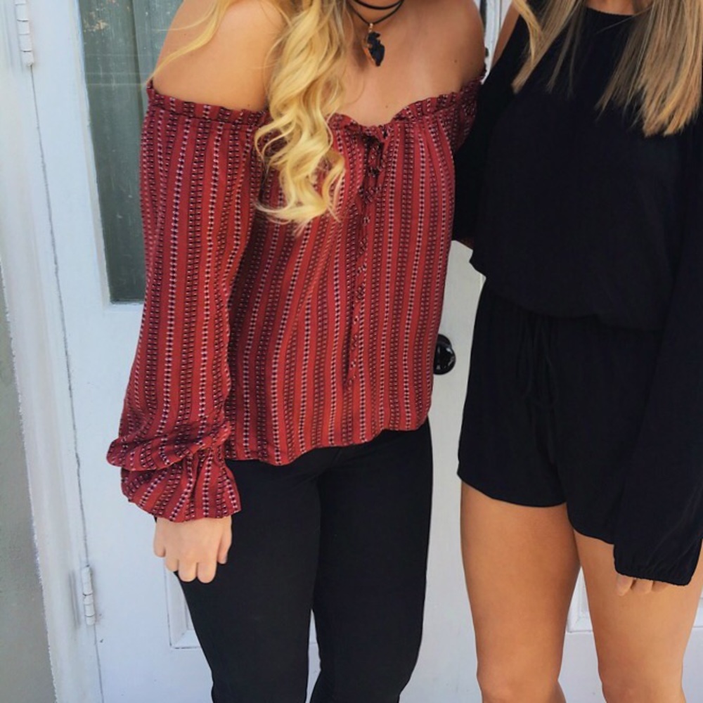 Off the shoulder long sleeve